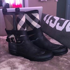 Burberry rain boots